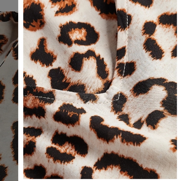 Express Leopard Print V-Neck Maxi Dress Size Small - Picture 7 of 7